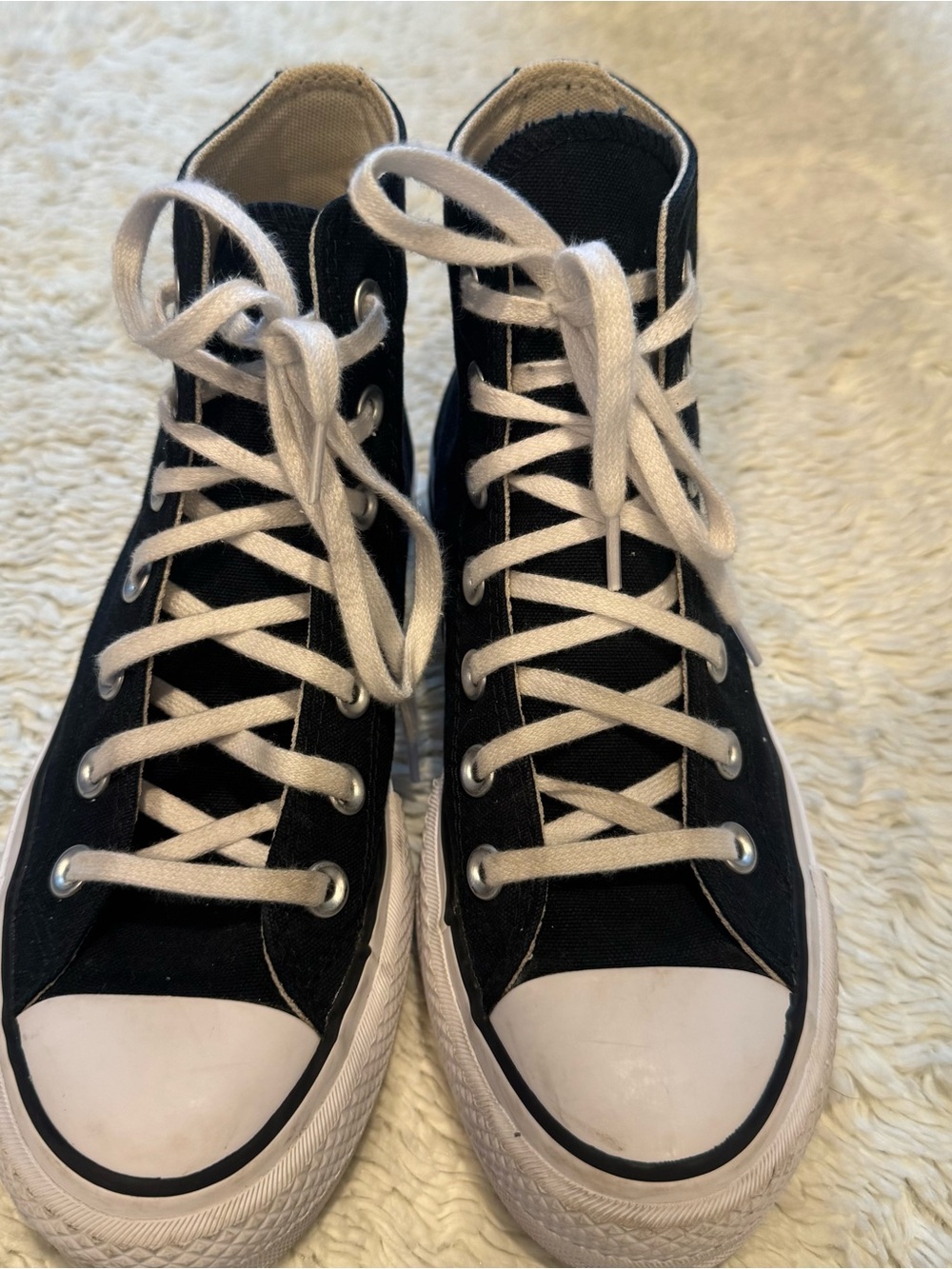 Converse Black and White High-Top Sneakers - Picture 2 of 7